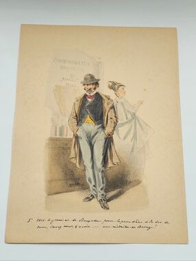 Antique Draner Print Souvenirs De L’Exposition 1867 Paris Types Pris Sur Nature